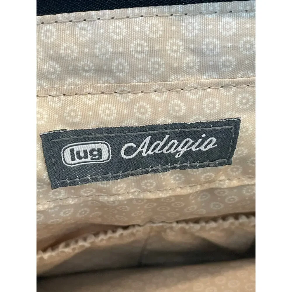 Adagio quilted bubble adjustable crossbody by LUG in Tropical Fog RFID